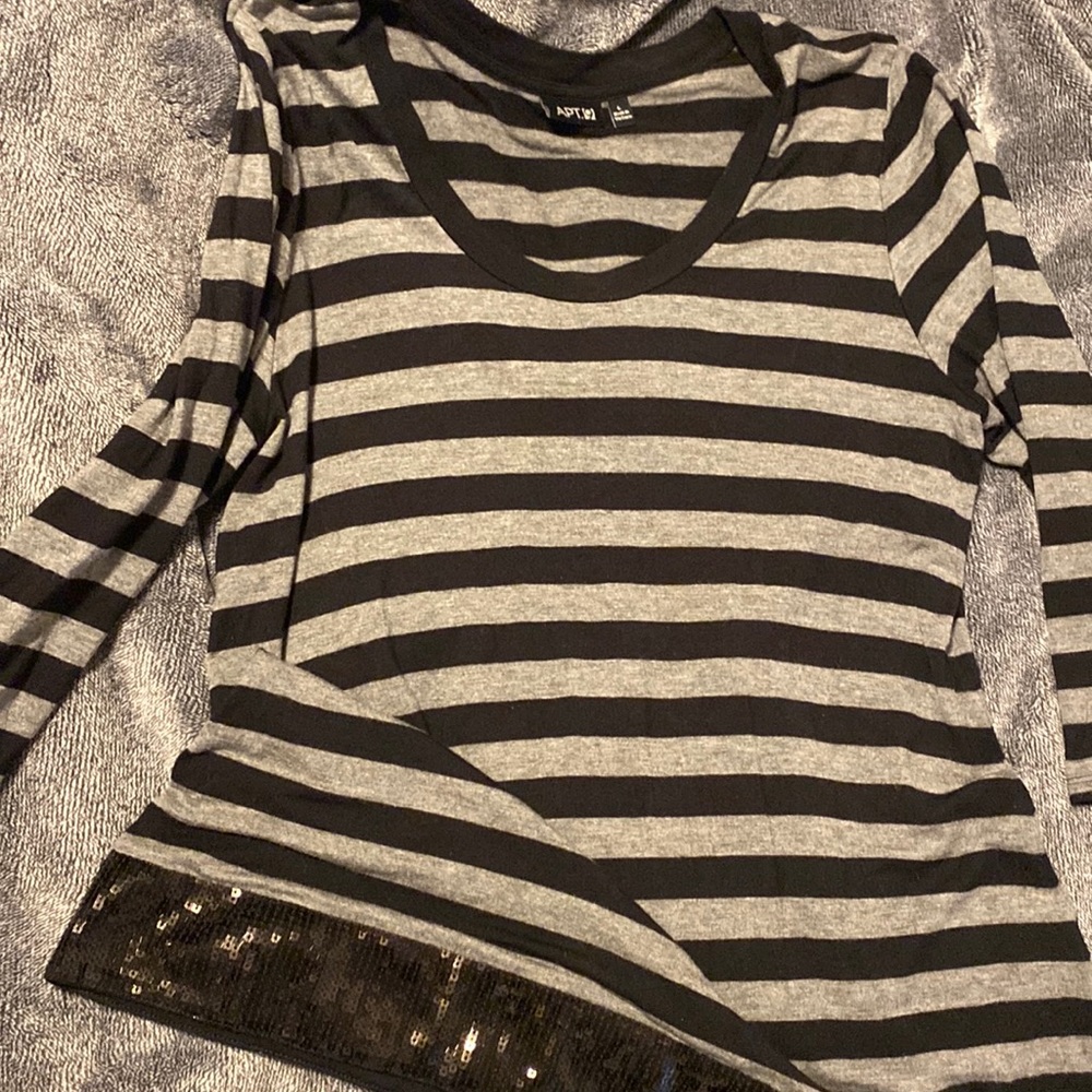 Grey and Black Top